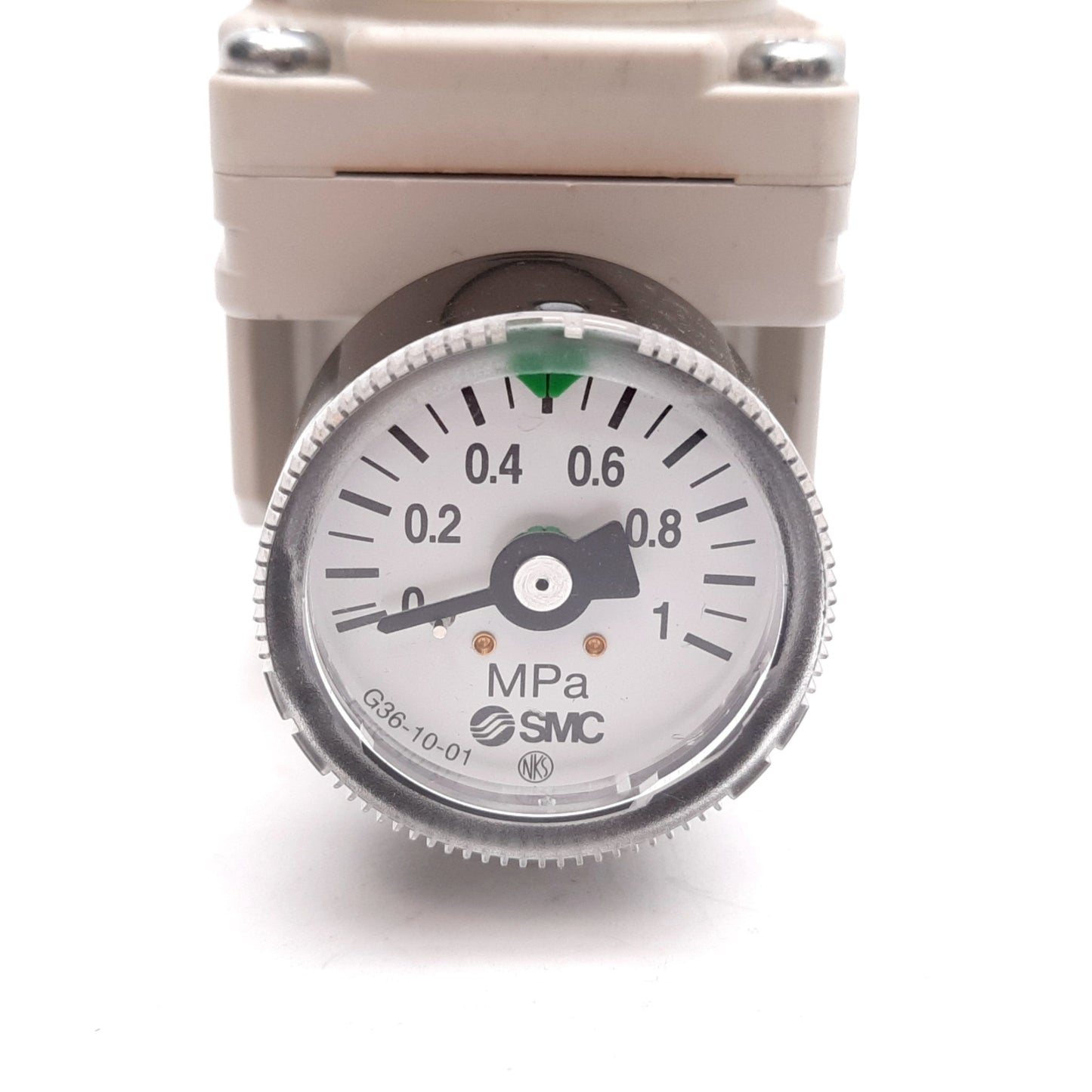 Used SMC AR30-03G-A Pneumatic Cylinder, Supply: 1.0MPa, Set: 0.05-0.7MPa, Rc3/8