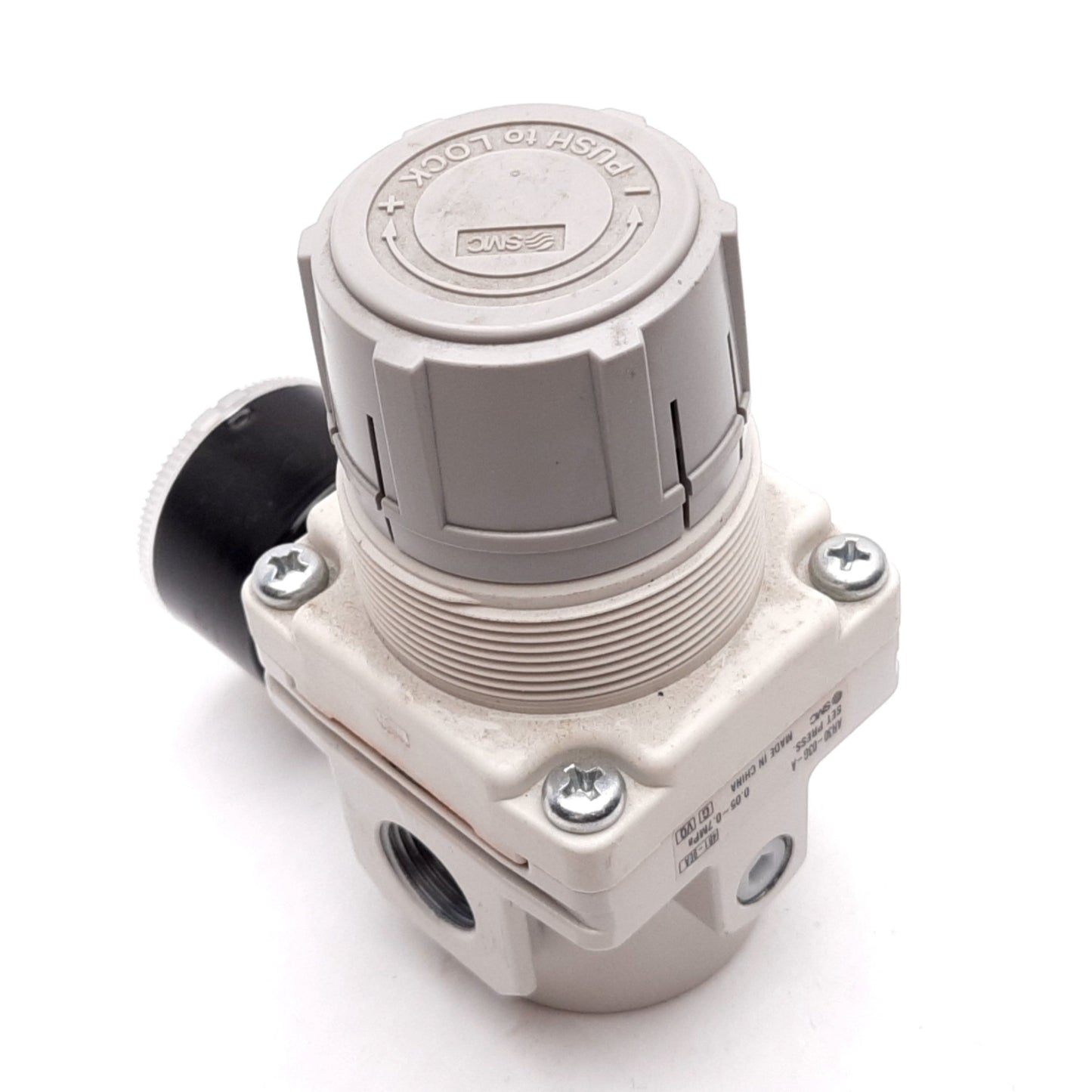 Used SMC AR30-03G-A Pneumatic Cylinder, Supply: 1.0MPa, Set: 0.05-0.7MPa, Rc3/8