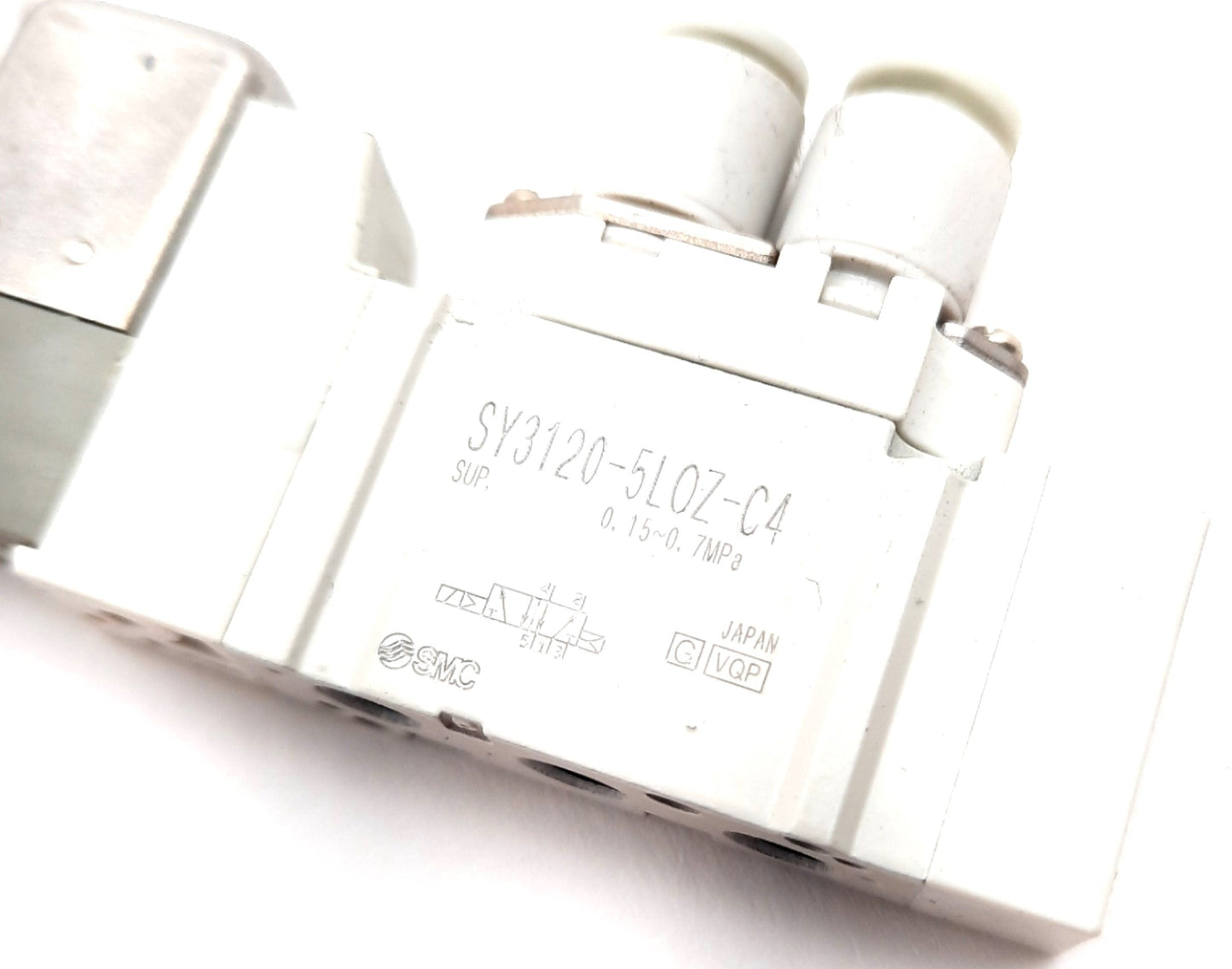 Used SMC SY3120-5LOZ-C4 Solenoid Valve, 2-Position 5-Port, 24VDC, 0.15-0.7MPa