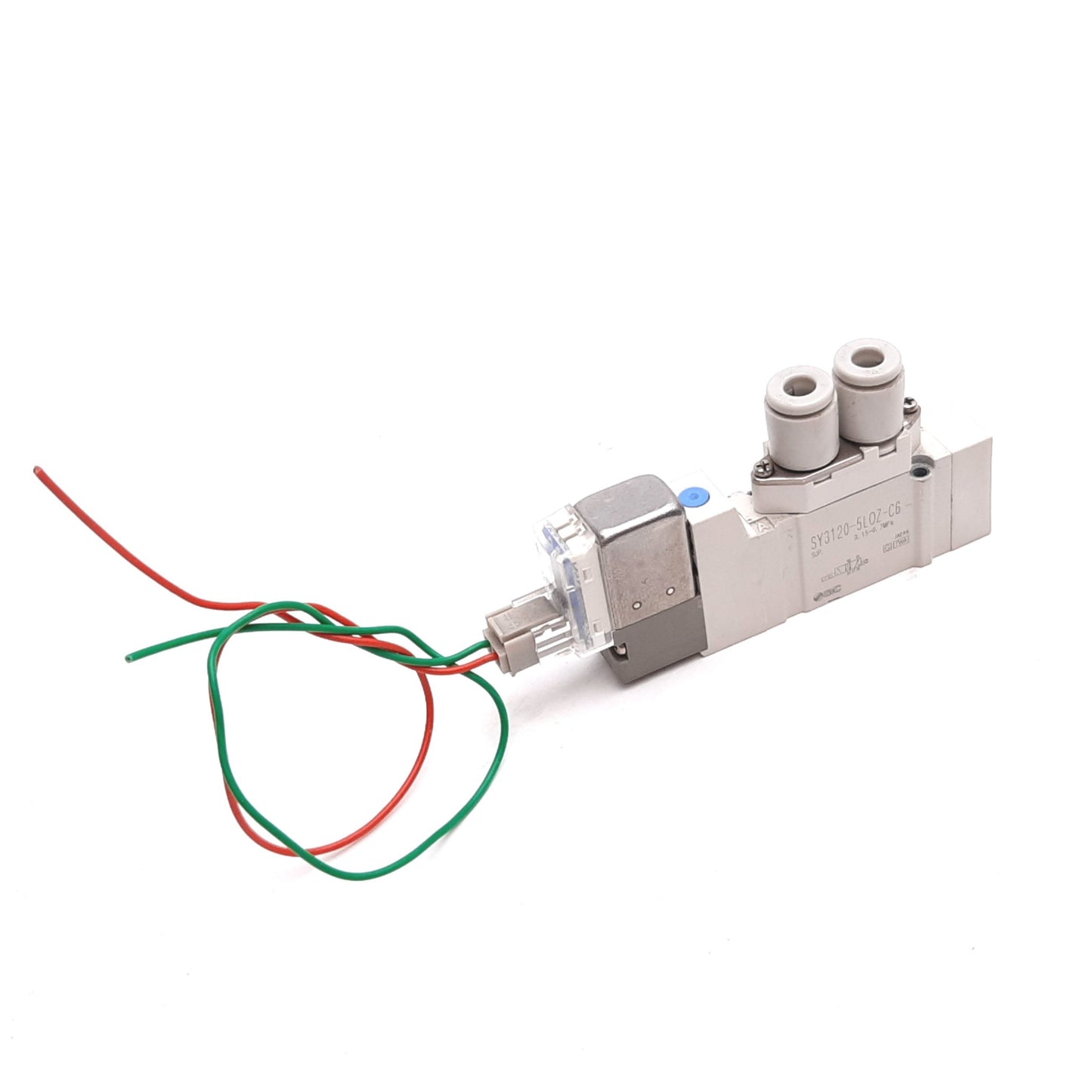 Used SMC SY3120-5LOZ-C6 Solenoid Valve, 2-Position 5-Port, 24VDC, 0.15-0.7MPa