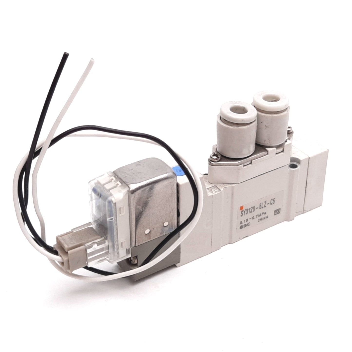 Used SMC SY3120-5LZ-C6 Solenoid Valve, 2-Position 5-Port, 24VDC, 0.15-0.7MPa