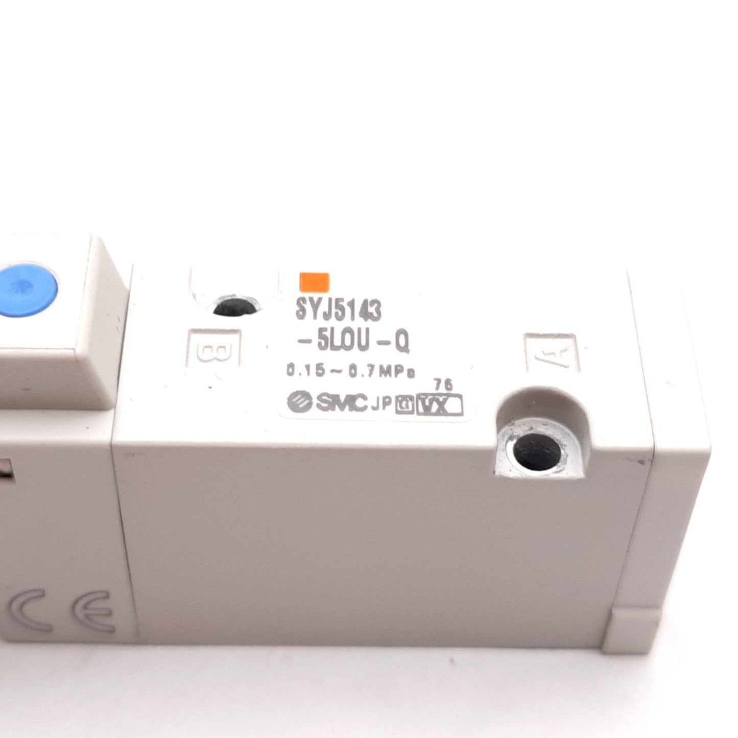 Used SMC SYJ5143-5LOU-Q Solenoid Valve, 2-Position 5-Port, 24VDC, 0.15-0.7MPa