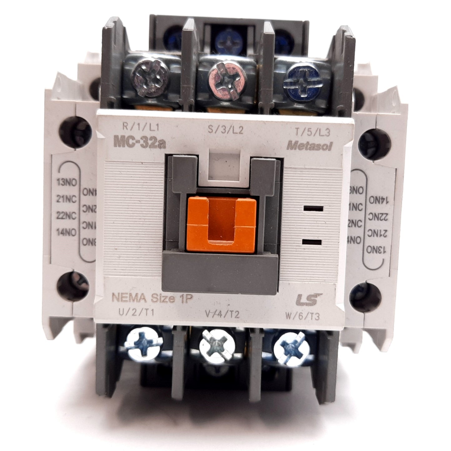 Used LS Electric MC-32a Contactor, 3-Pole, 4x Aux (2x N/O 2x N/C), Coil: 24VDC