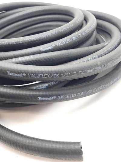 New – Open box Thermoid Valu Flex/GS 020515A Hose 0.5" ID .83" OD, Black 200# W.P, 39ft 200PSi