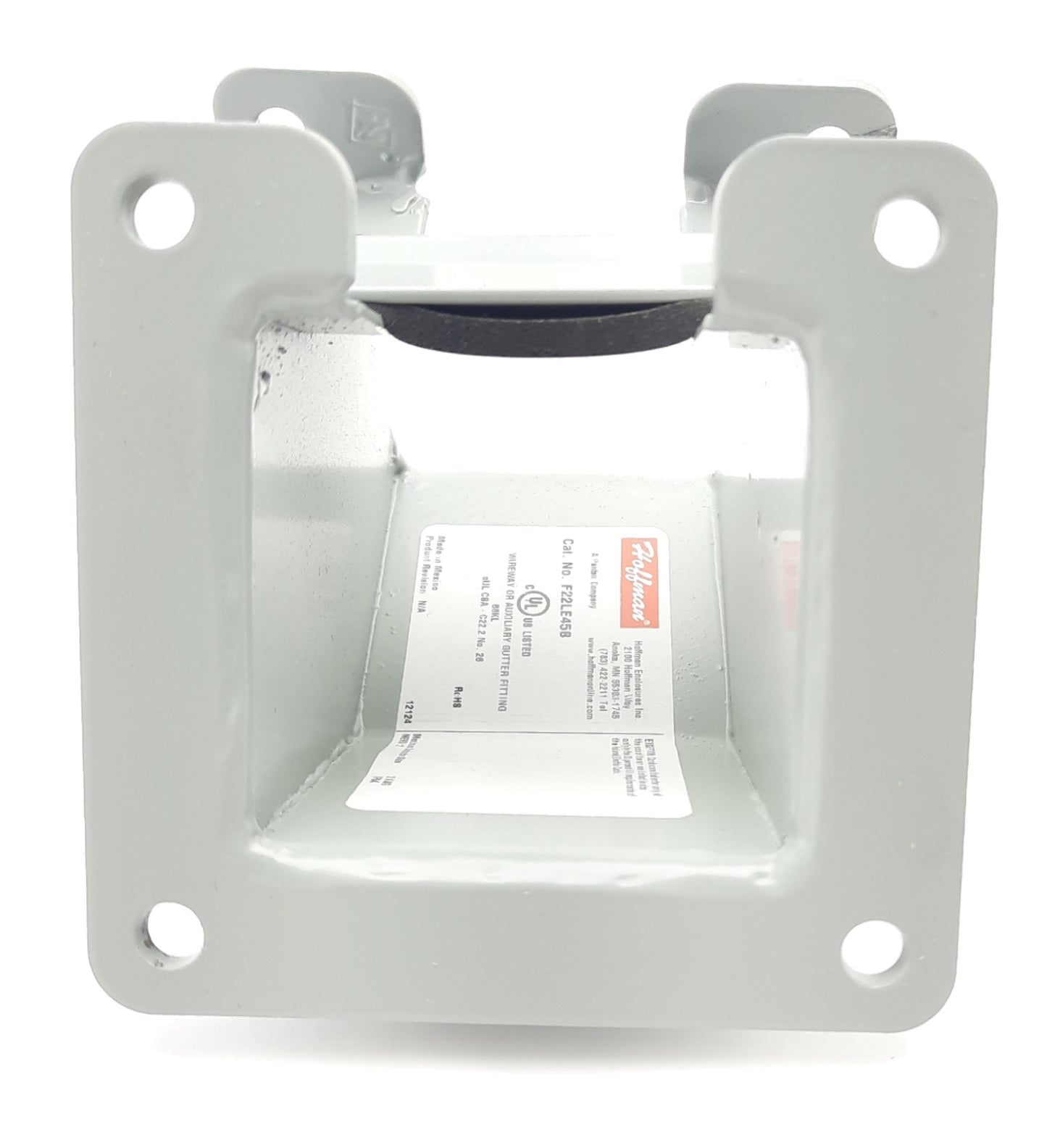 New Hoffman F22LE45B 45 Degree Elbow, Inside Opening 2.5 x 2.5", Gray Steel