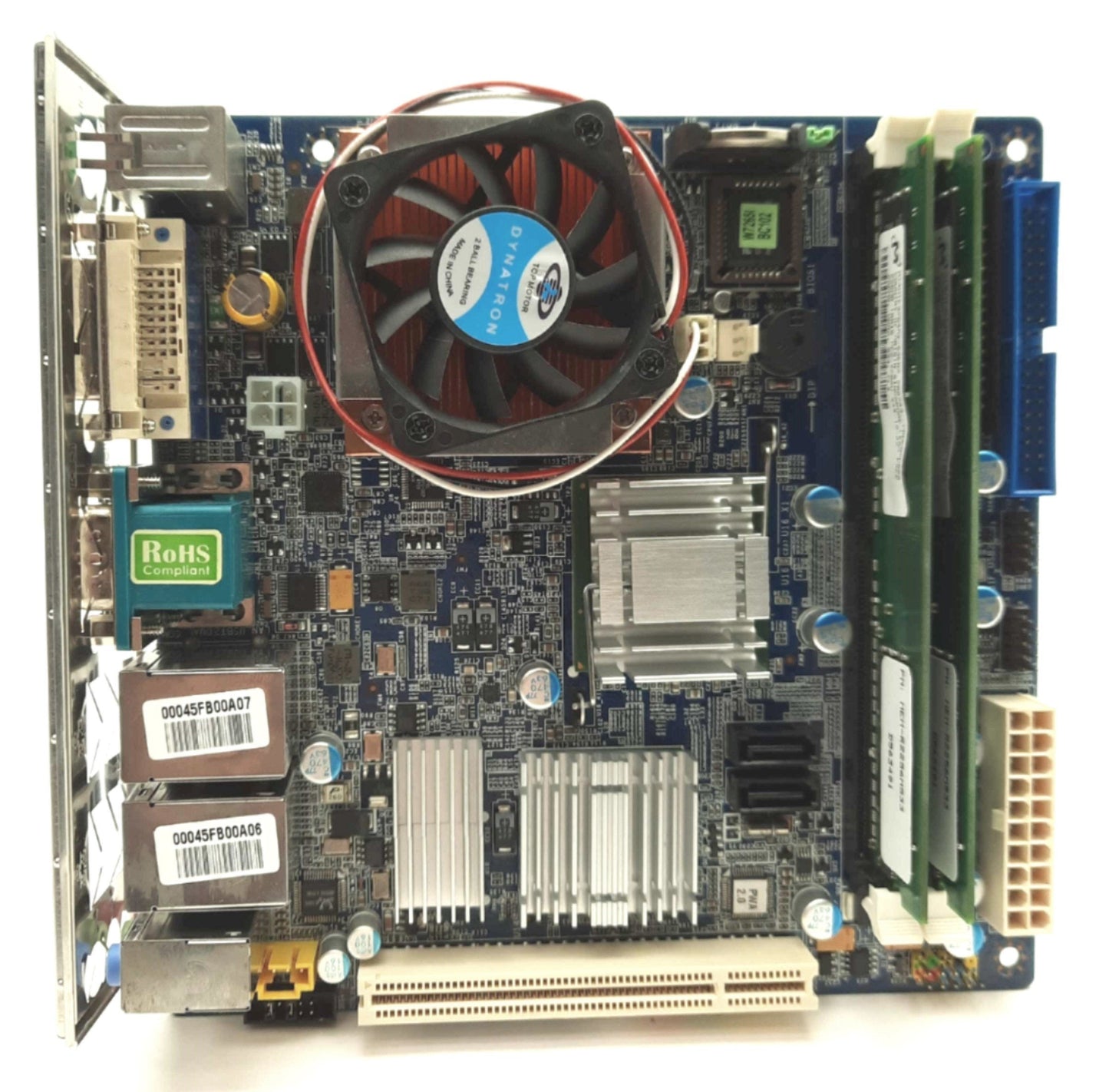 Used BCM MX945GM-D ITX Motherboard & CPU Intel Celeron M 1.86GHz 512MB DDR2 RAM PCI