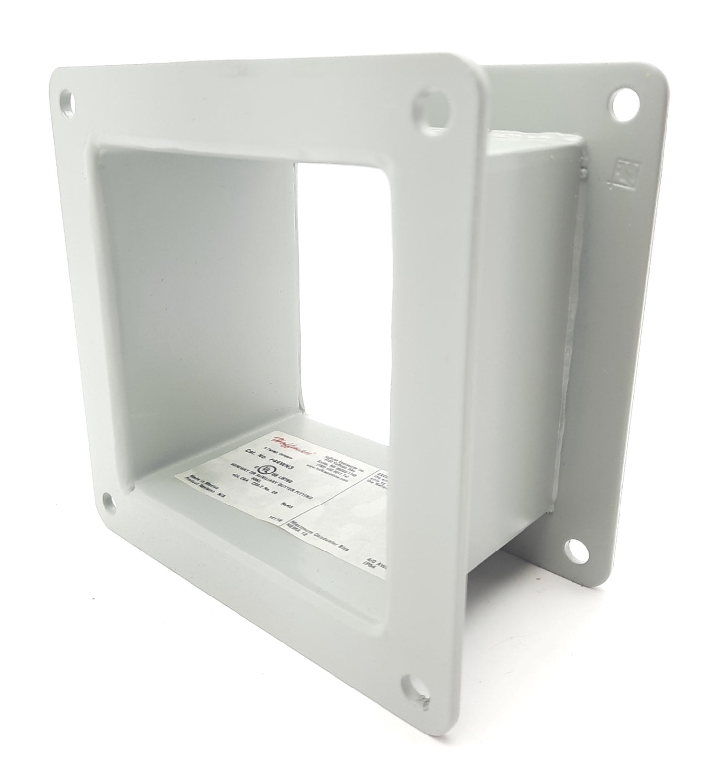 New Hoffman F44WN3 Wireway Nipple Steel Feed-Through Conduit, 4 x 4 x 3" NEMA 12