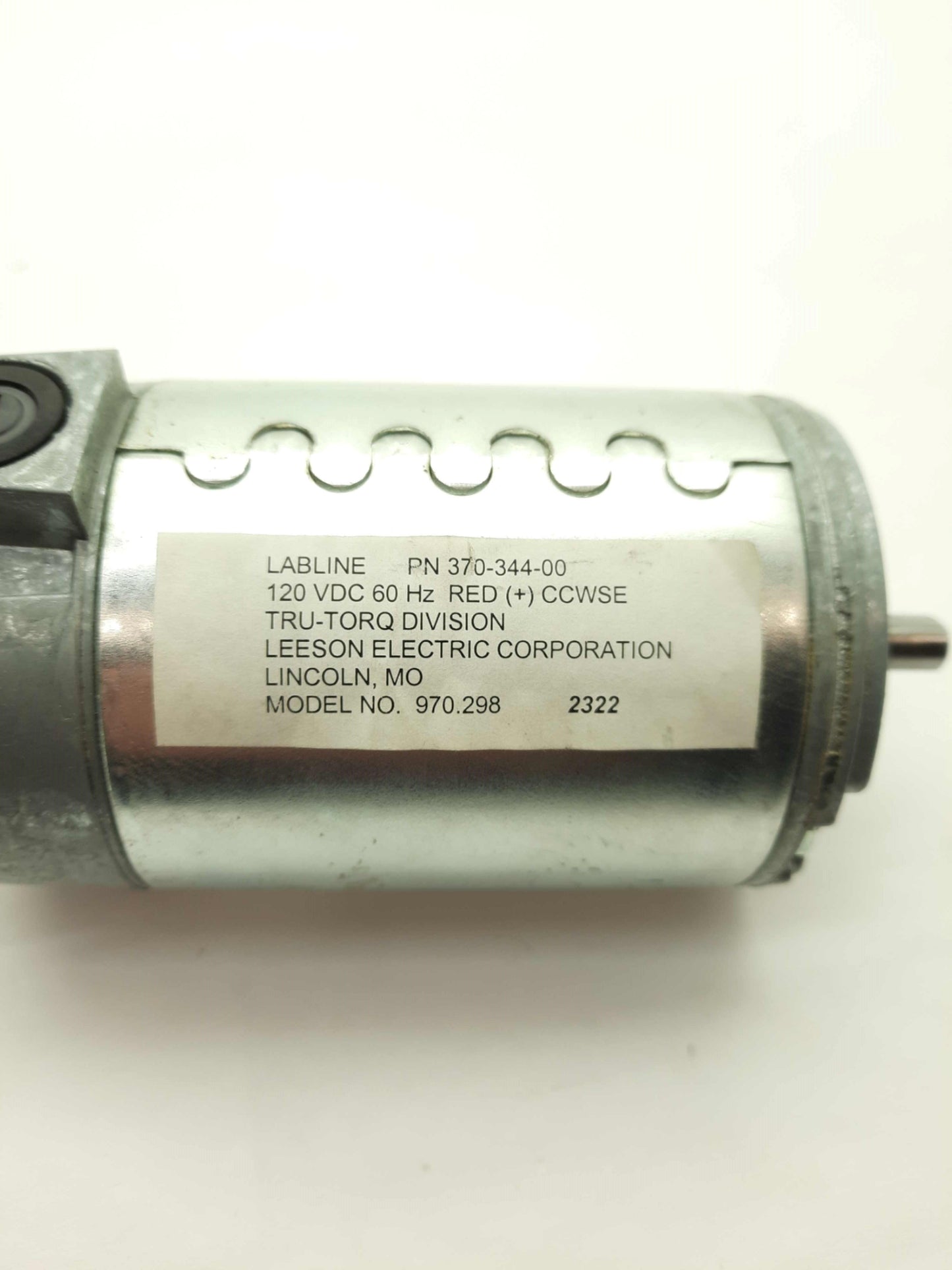 Used Lab-Line 370-344-00 Replacement DC Motor, 120VDC 60Hz, for 4628 Incubator
