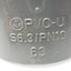New Lot of 5 New Georg Fischer 721150111 63mm 45° PVC-U Elbow Grey +GF+