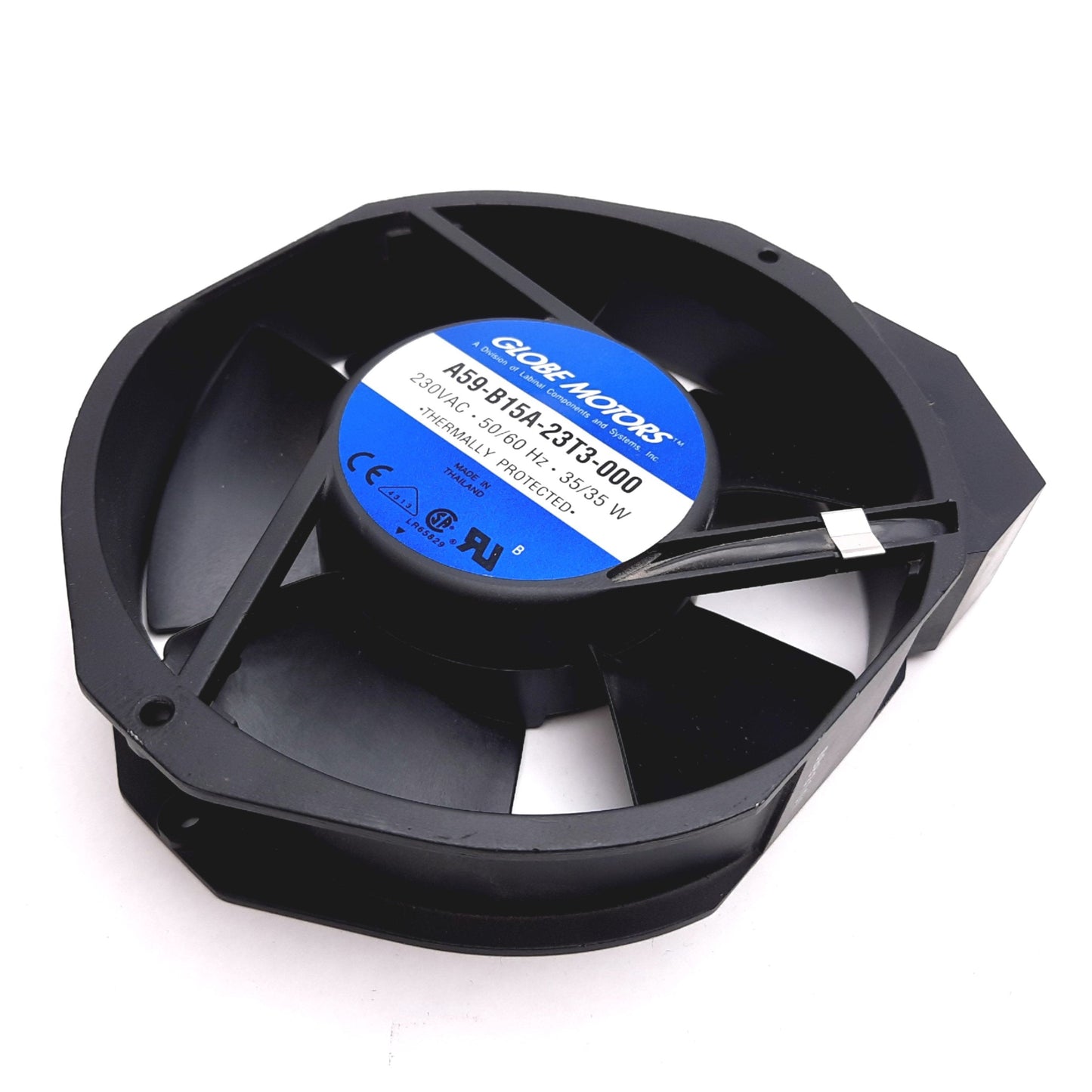 Used Globe Motors A59-B15A-23T3-000 AC Axial Fan, 230VAC, 35W, 215CFM, 3200RPM