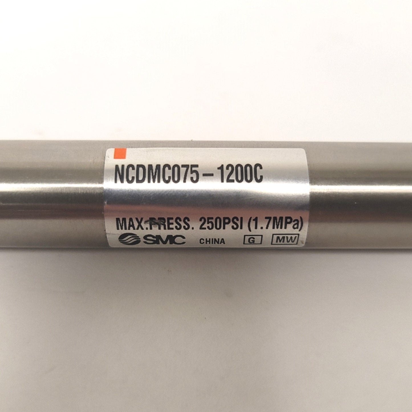 Used SMC NCDMC075-1200C Double Acting Round Body Cylinder 3/4" Bore, 12" Stroke