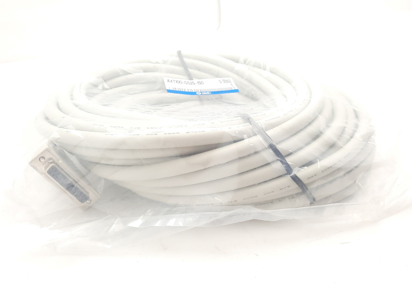 New SMC AXT100-DS25-150 VV5Q Manifold Cable, DB25 Female, 24AWG, 300VAC, 15m Long