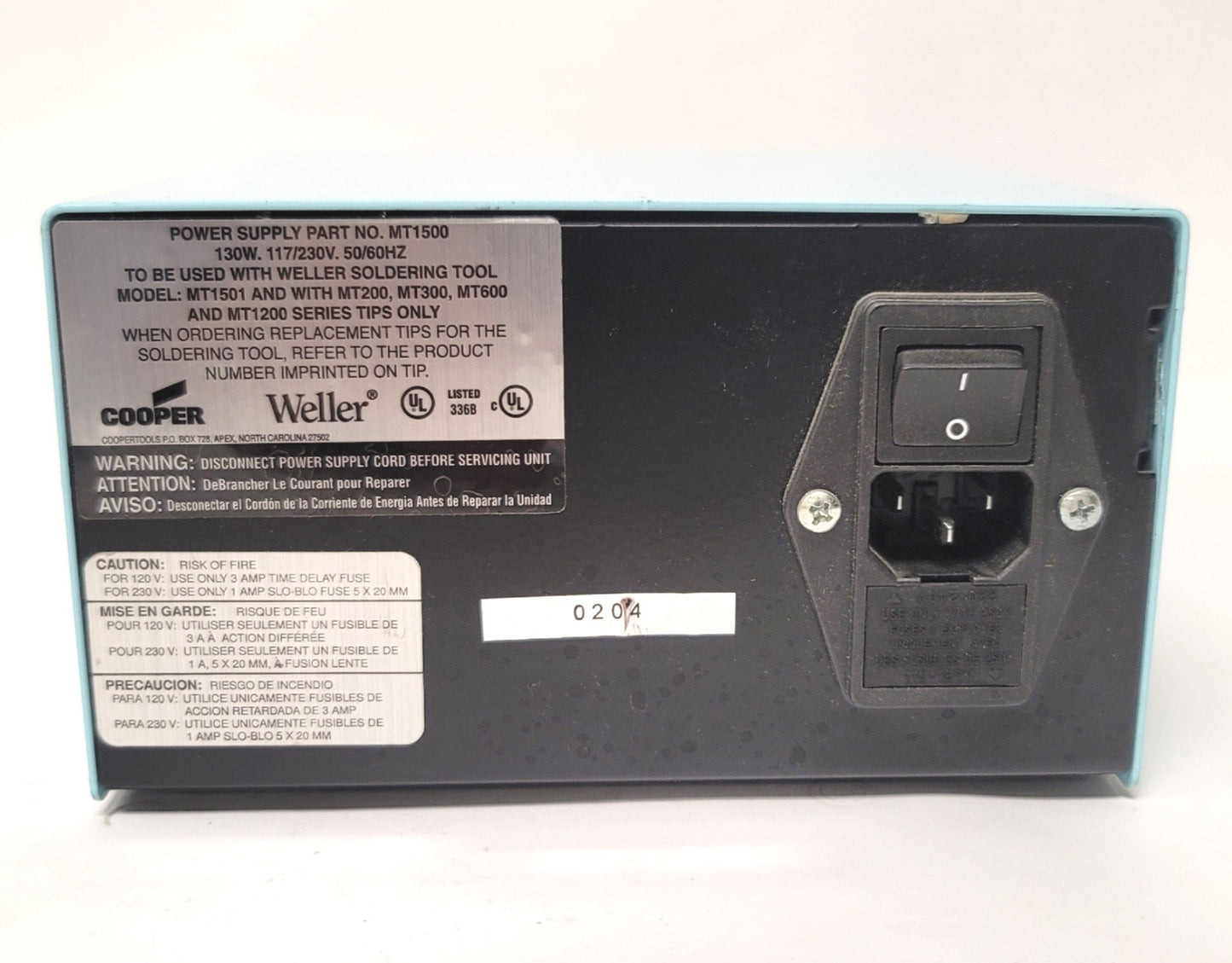 Used Weller MT1500 Micro Touch Soldering Station With MT1501 400-800°F, 150W, 120VAC