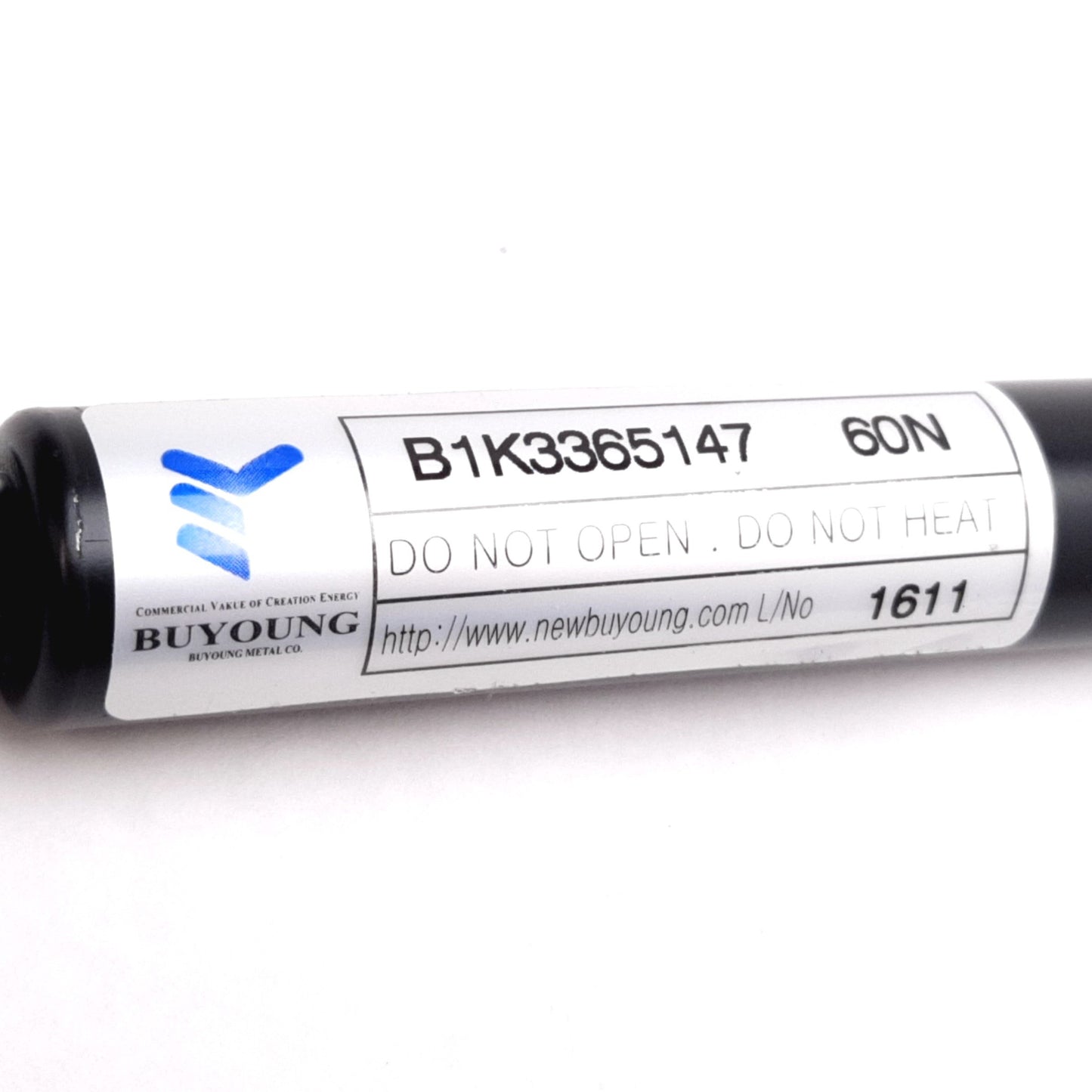 Used Lot of 2 Buyoung B1K3365147 Gas Spring, Force: 60N, Stroke: 145mm, Piston: 15mm