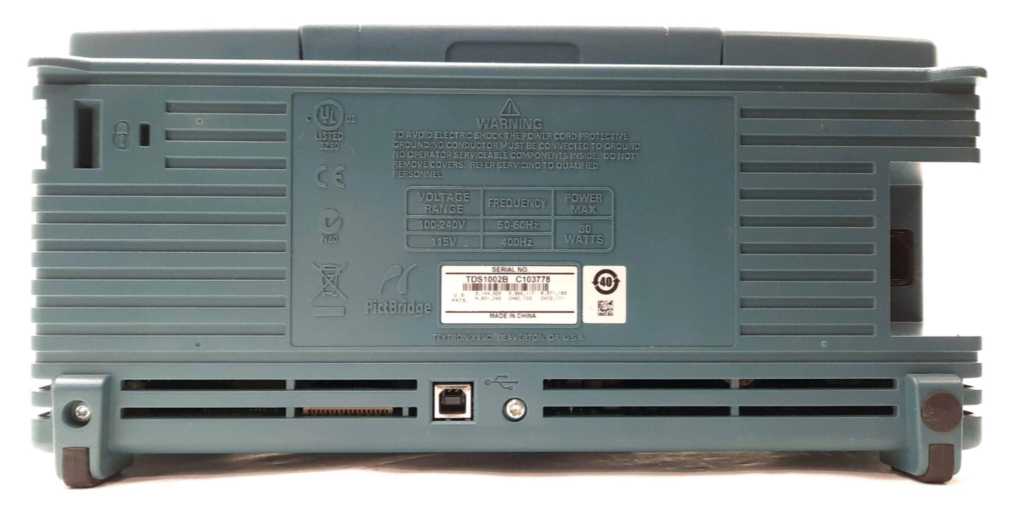 Used Tektronix TDS 1002B Digital Storage Oscilloscope 2-Channel 60MHz 1GSa/s 100-240V
