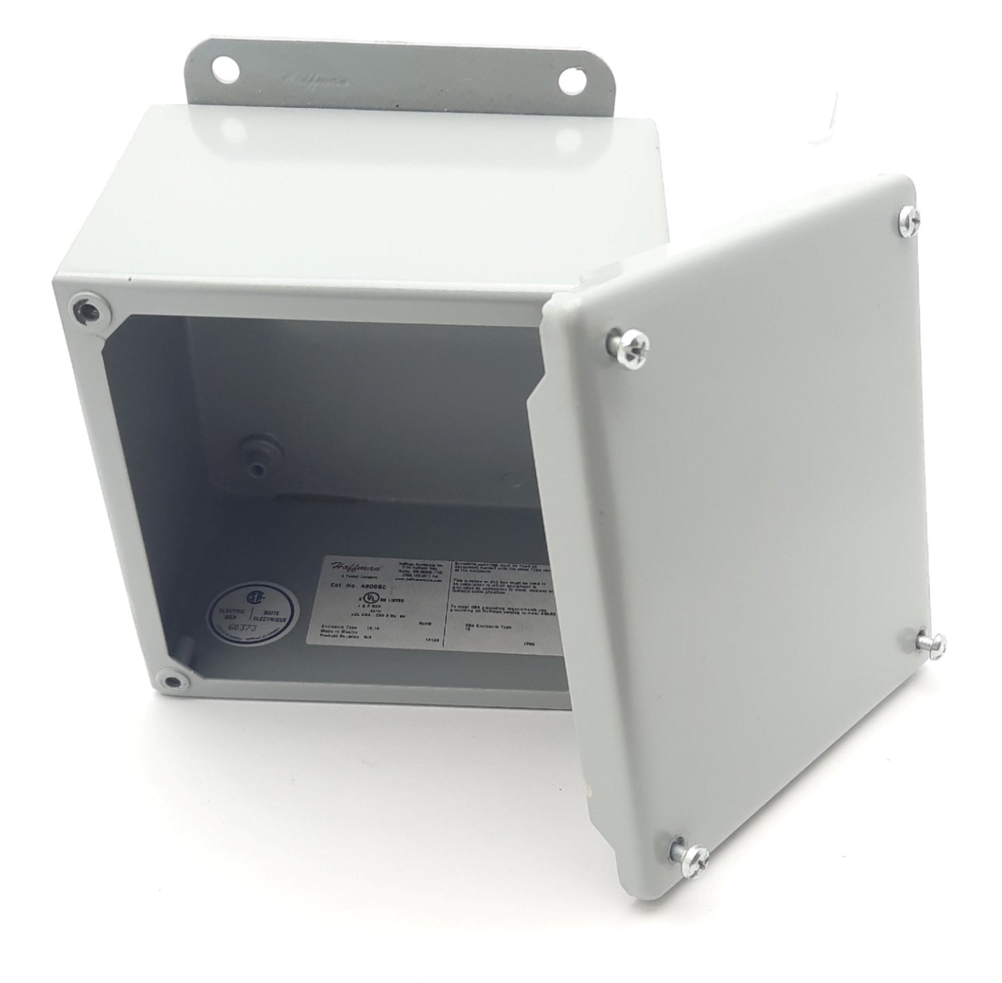Used Hoffman A606SC JIC Box Steel Electrical Junction Enclosure 6" x 6" x 4" IP65