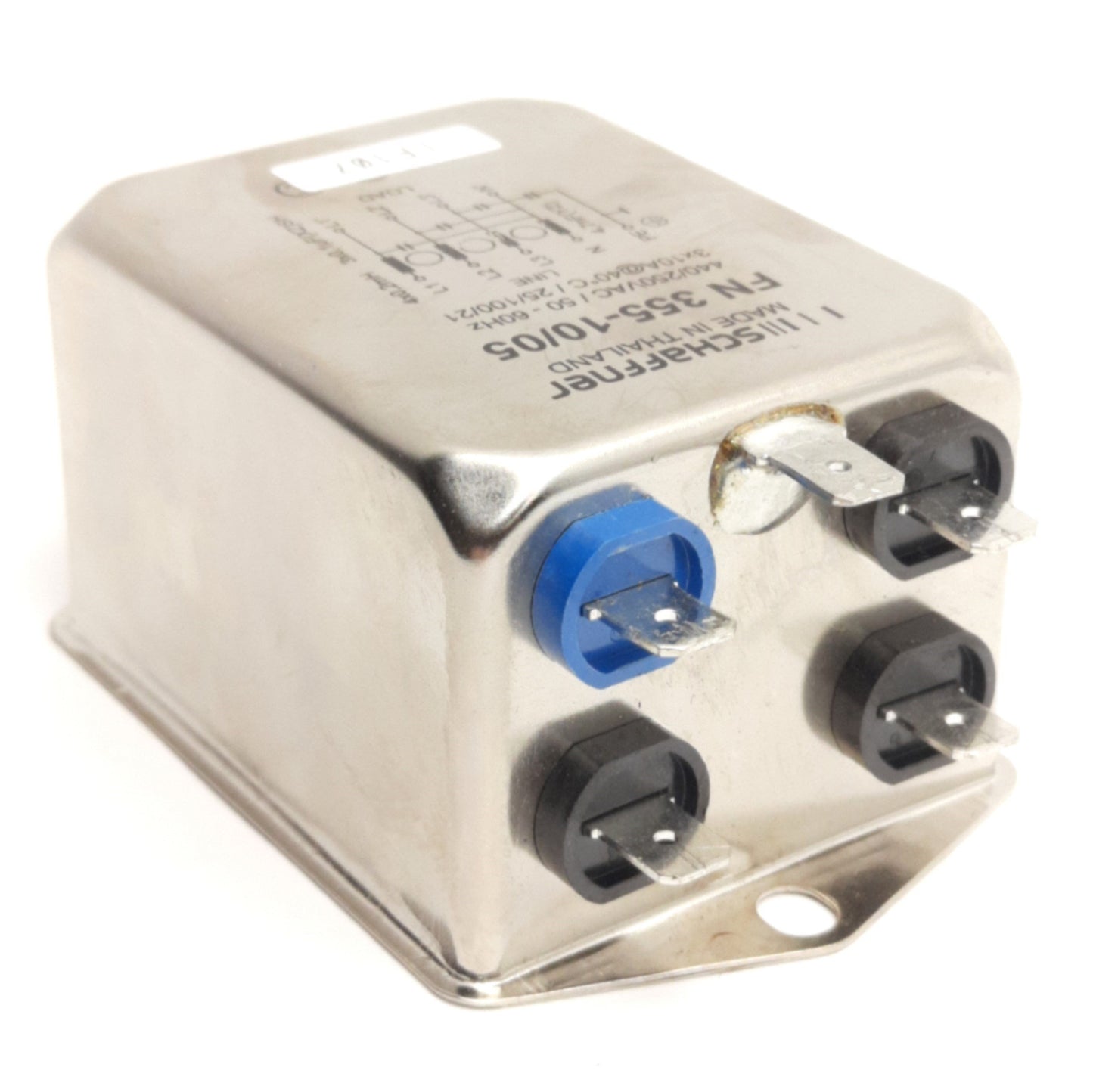 Used Schaffner FN355-10/05 EMC/EMI Line Filter 3-Phase, 10A 440V AC, DC To 400Hz Freq