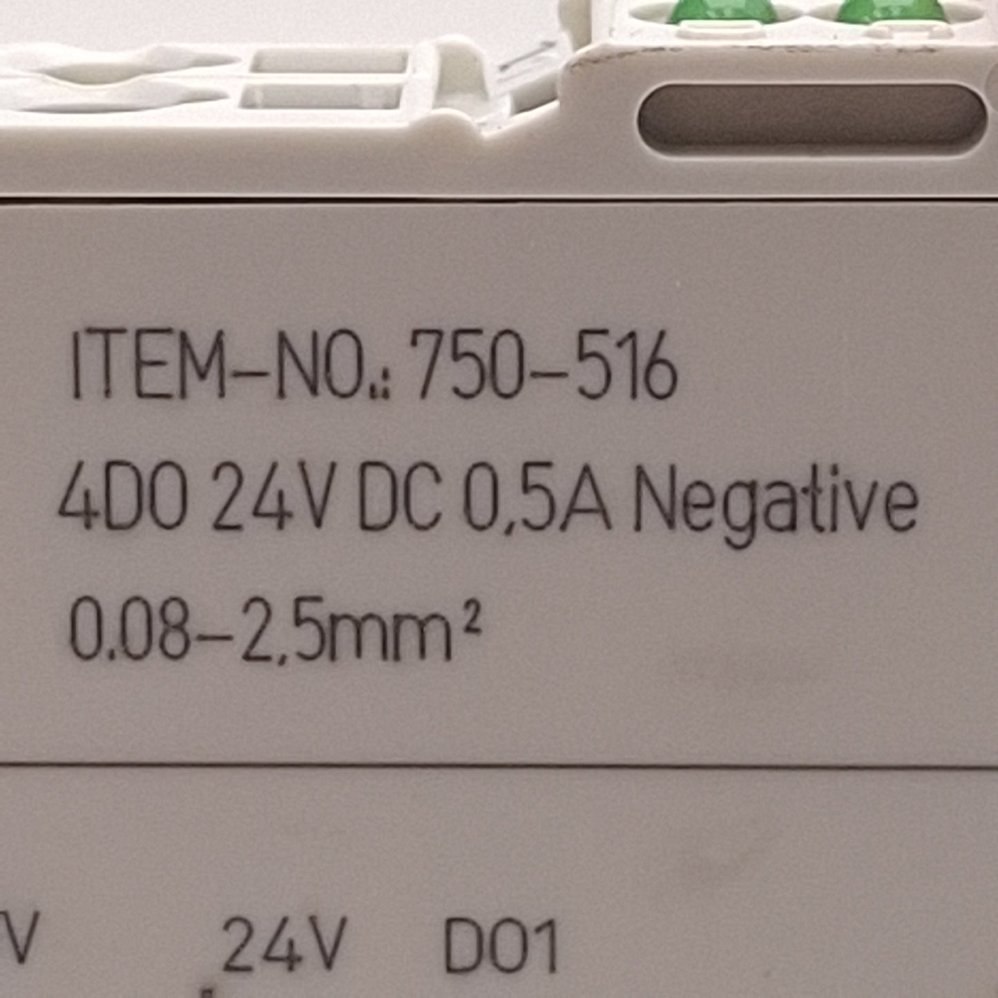 Used Wago 750-516 PLC Digital Output Module, 4-Channel, Rating: 24VDC 0.5A