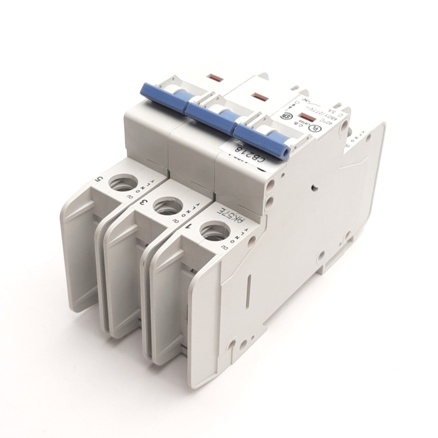 Used Allen Bradley 1489-A3C050 Circuit Breaker 3-P, 5A, 480Y/277v AC, DIN Rail