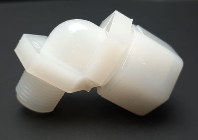 New Lot of 8 Parker N8ME6 Fast & Tite Thermoplastic Male Elbow 1/2" Tube, 3/8" NPT