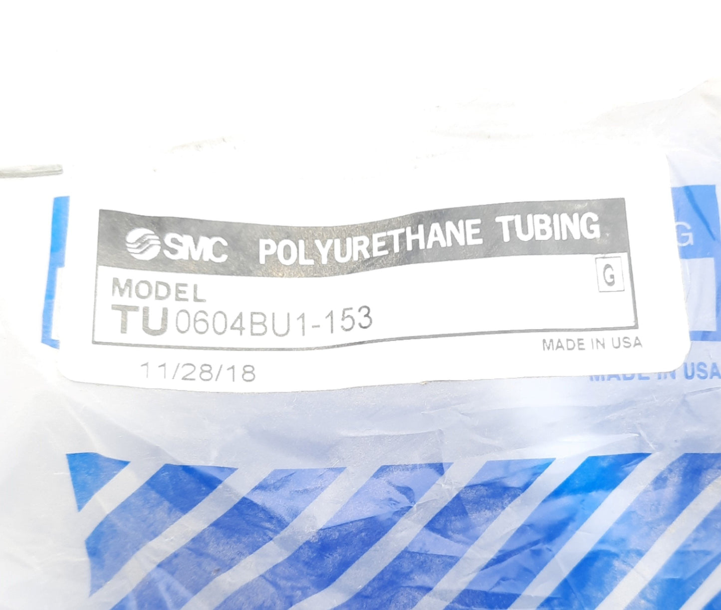 New SMC TU0604BU1-153 Polyurethane Tubing Blue 153M Length, 6mm O.D