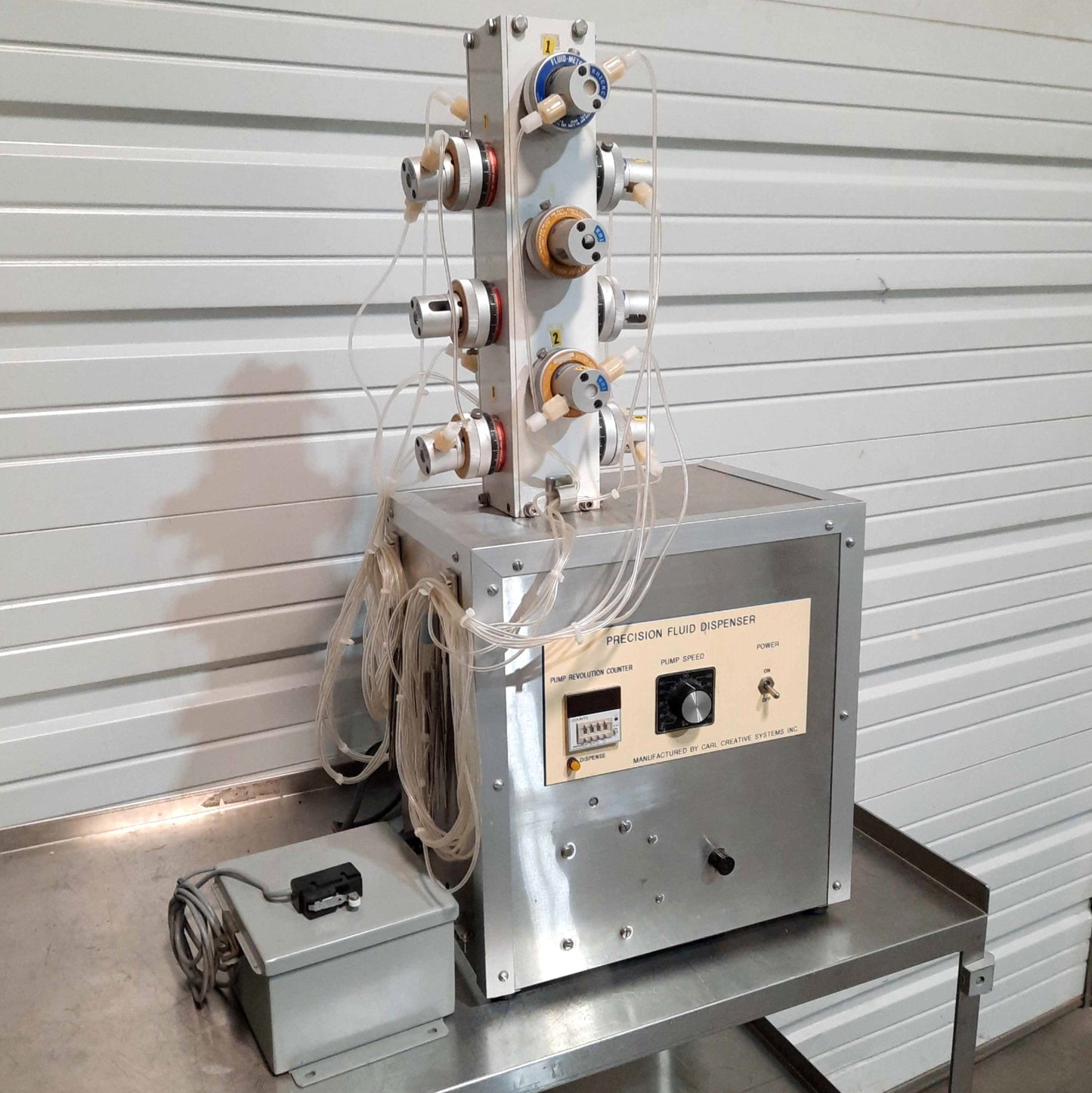 Used Carl Creative Systems Precision Fluid Dispenser 12-Channel 13-260ml/min 120VAC