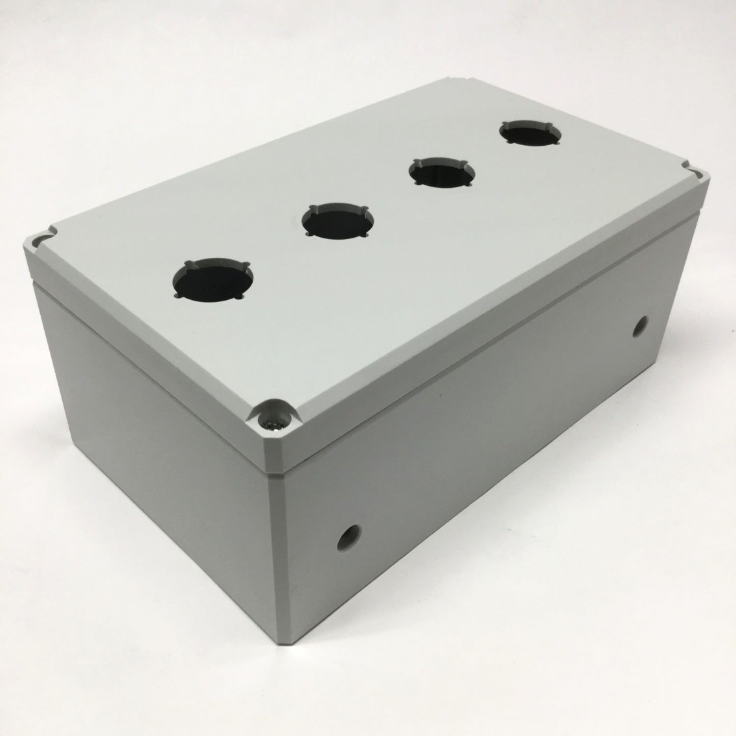 Used Hoffman Q4PBPCDM Pushbutton Enclosure Box 4-Hole Ø22.5mm, 200mm x 120mm x 87mm