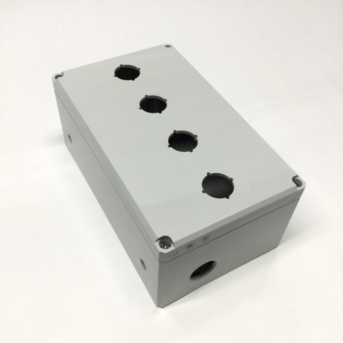 Used Hoffman Q4PBPCDM Pushbutton Enclosure Box 4-Hole Ø22.5mm, 200mm x 120mm x 87mm