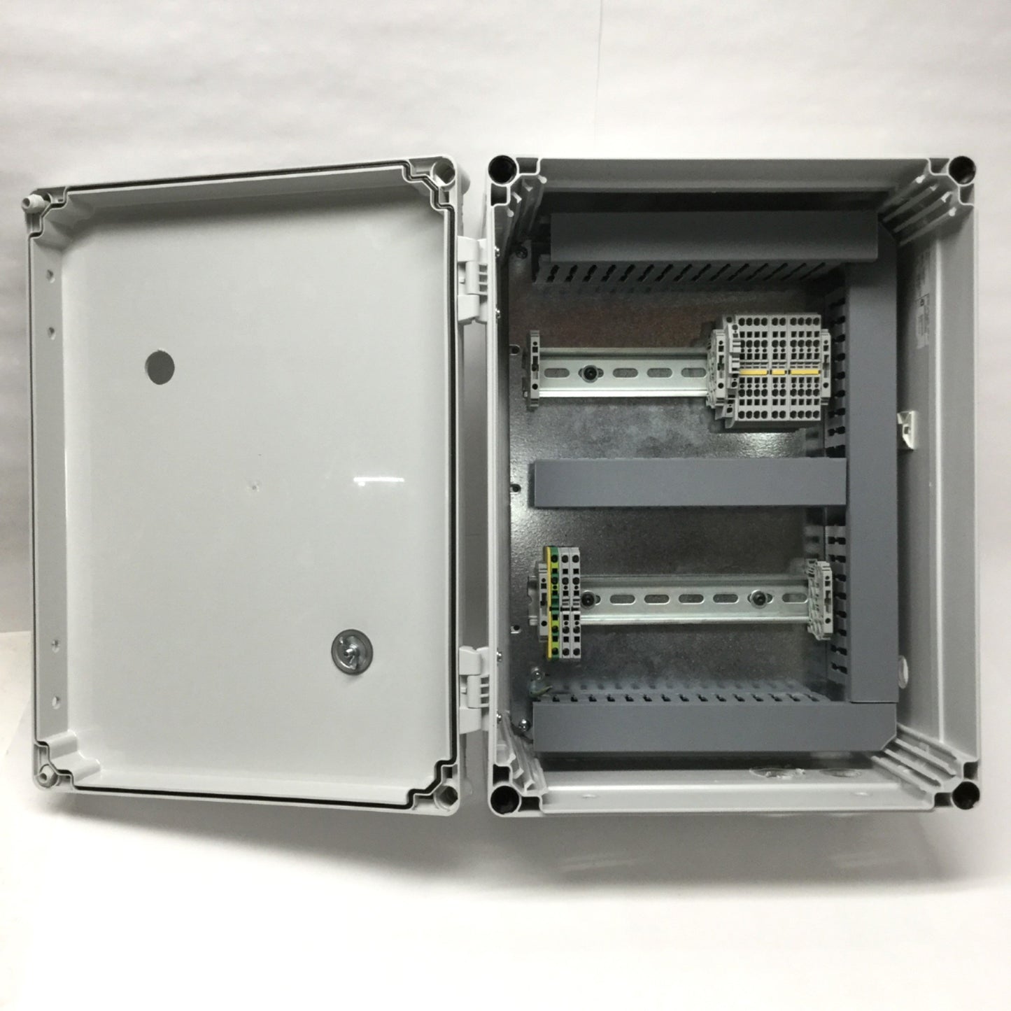 Used Hoffman Q403018PCI Electrical Enclosure Cabinet Box, PC, 400 x 300 x 180mm w/EXT