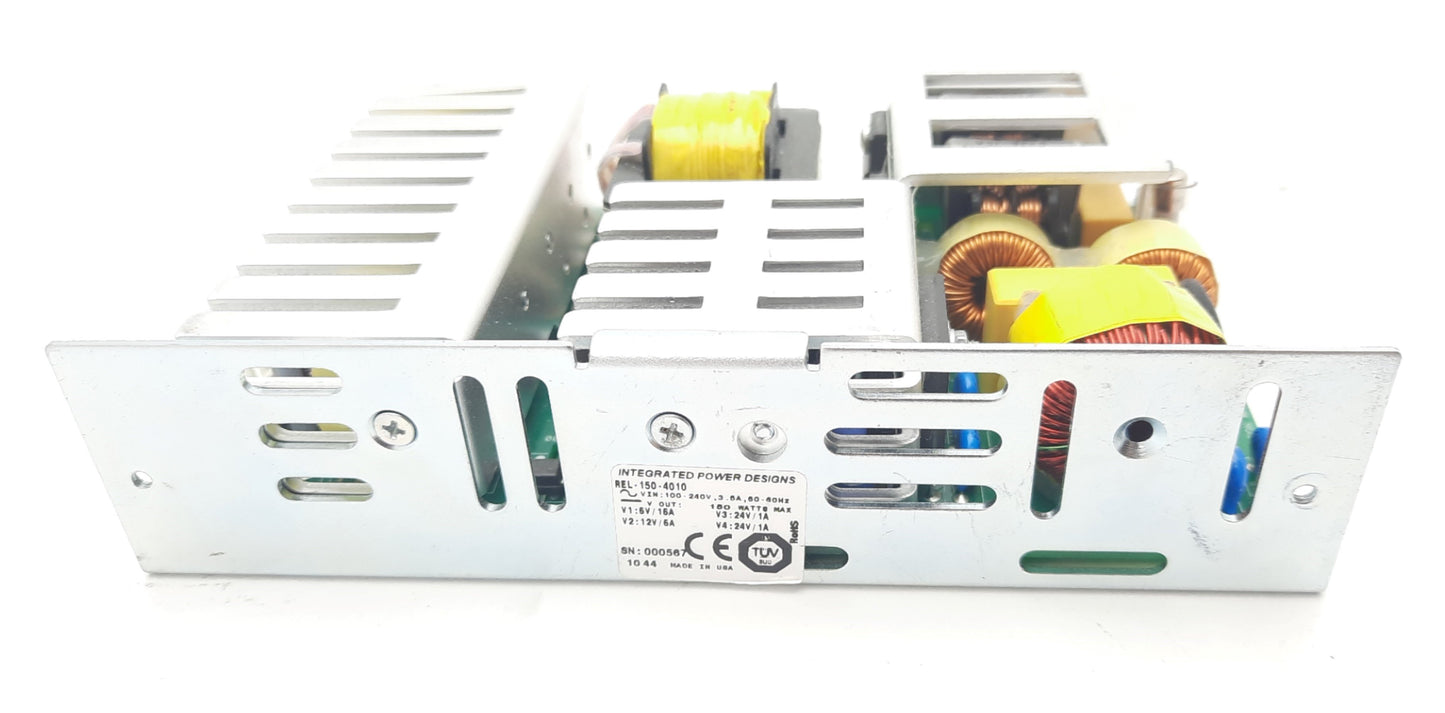Used Integrated Power Designs REL-150-4010 Quad Output Power Supply 150W, 100-240VAC