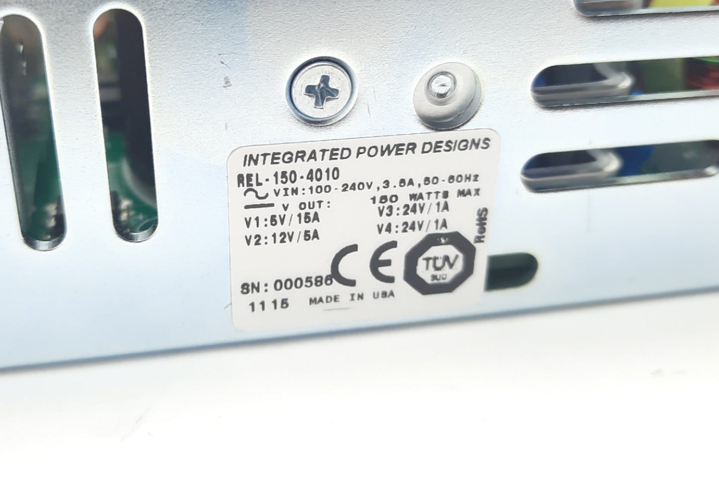 New Integrated Power Designs REL-150-4010 Quad Output Power Supply 150W 100-240VAC