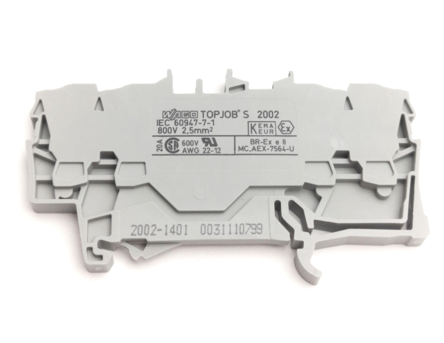 Used Lot of 10 Wago 2002-1401 TOP JOBS Terminal Blocks, Clamp Cage, 800V, 22-12AWG