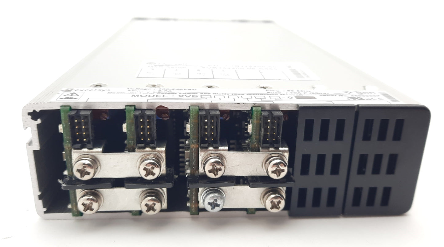 Used Excelsys XVB444400-00-C069 Power Supply, 6-Slot, 4x 24VDC 10A, 100-240VAC 9.5A