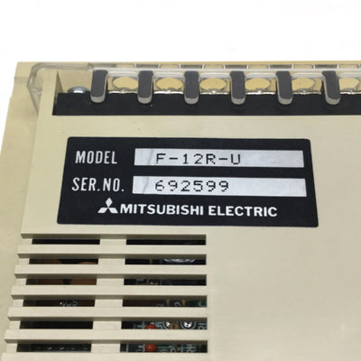 Used Mitsubishi F-12R-U PLC Programmable Controller 6 In/6 Out Relay, 110/120VAC