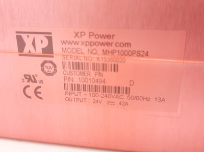 New XP Power MHP1000PS24 Enclosed AC/DC Switching Power Supplies 100-240VAC 24VDC