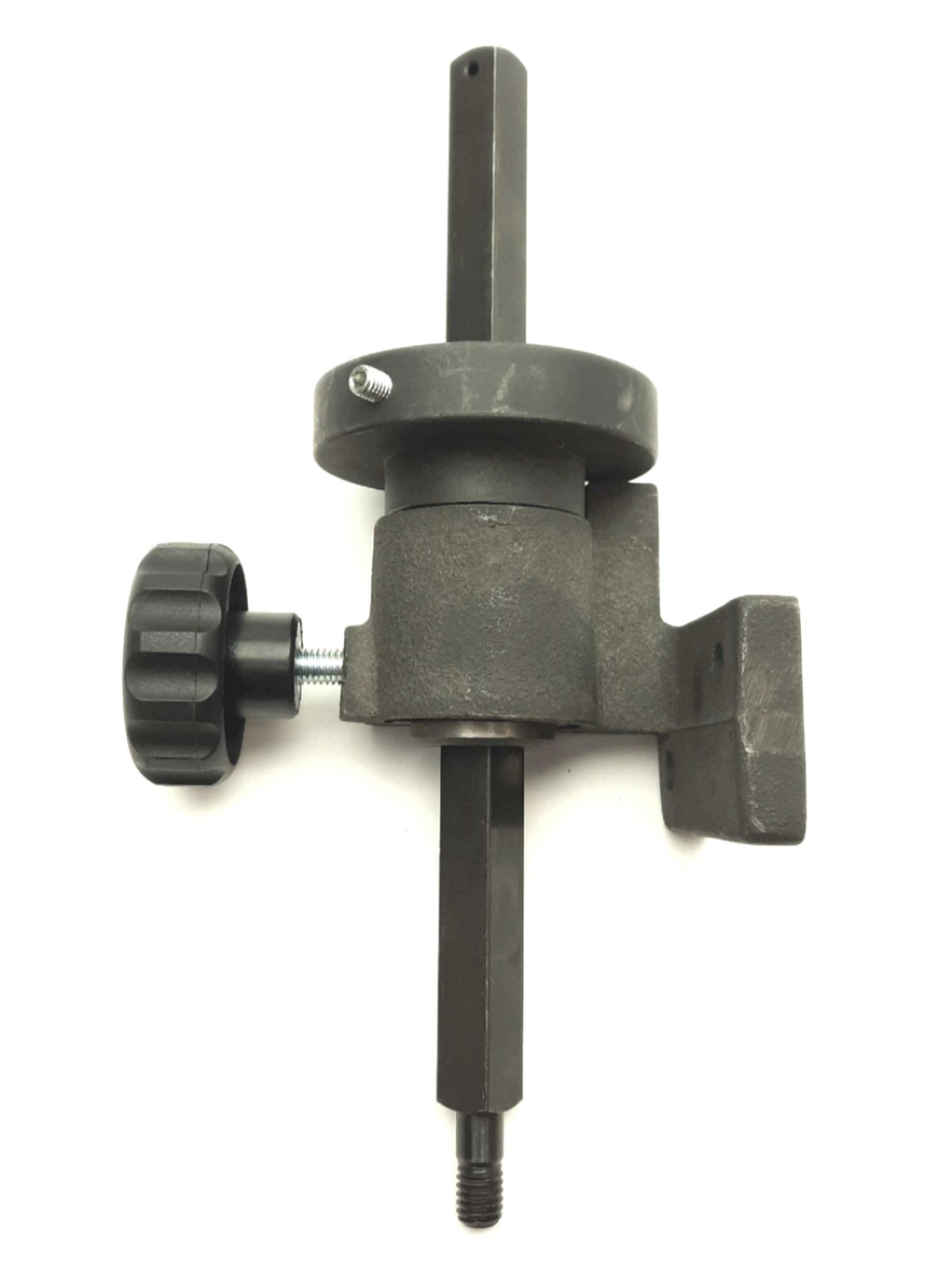 Used Work/Tool Holding Post/Mount 360° Rotation 120mm Range 2x 8mm Holes M10 Thread