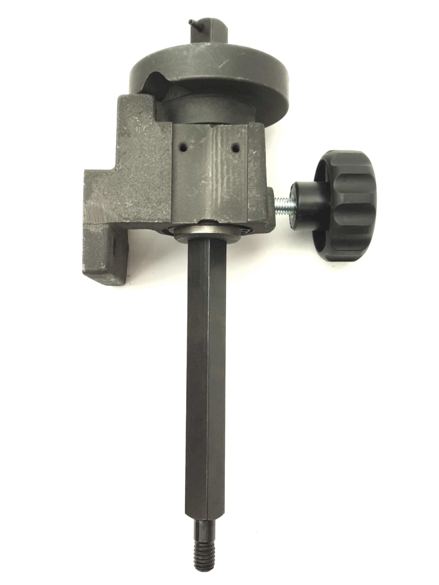 Used Work/Tool Holding Post/Mount 360° Rotation 120mm Range 2x 8mm Holes M10 Thread