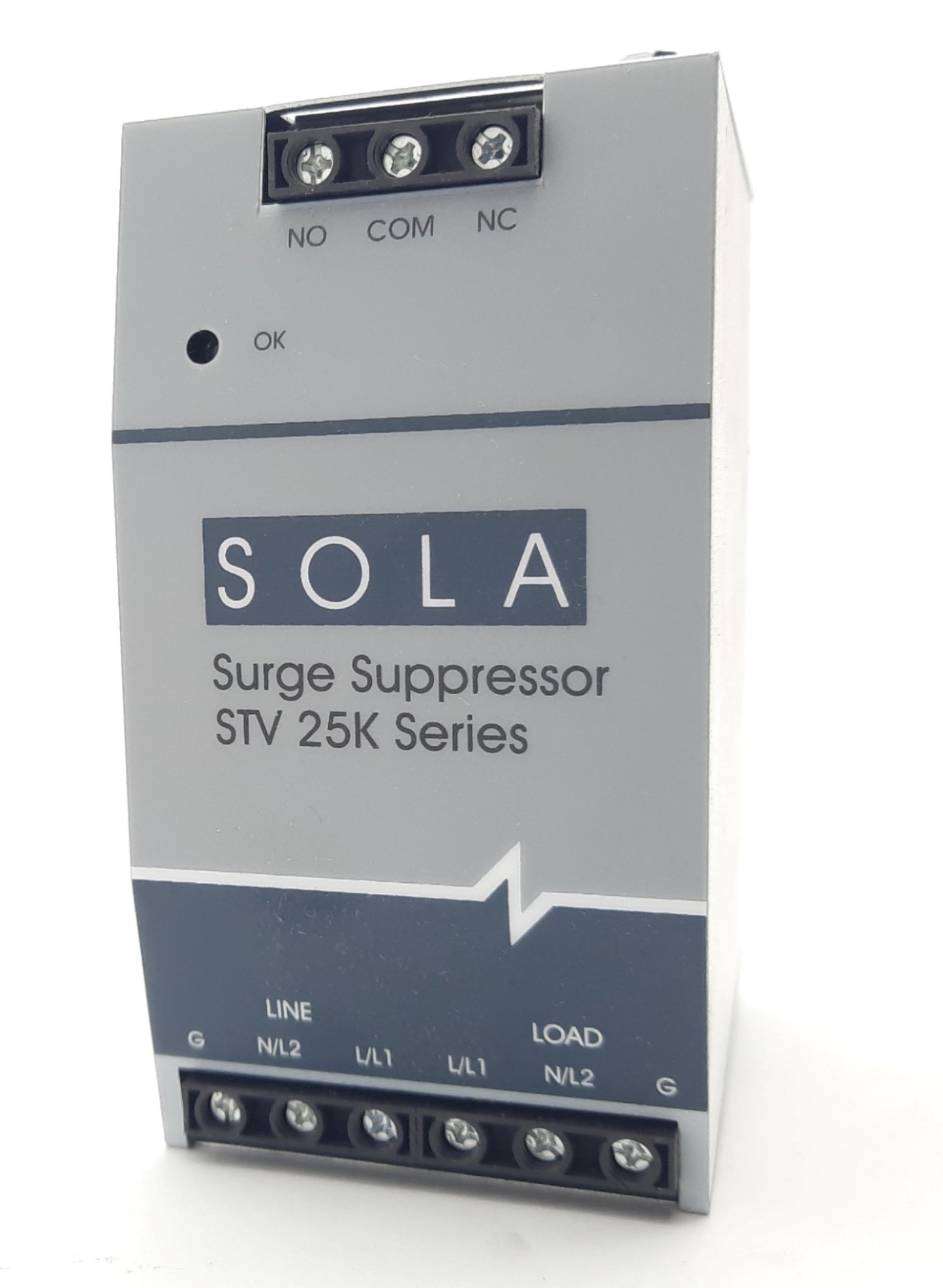 Used Emerson SOLA STV25K-24S Surge Suppressor, Single Phase 240VAC 20A DIN Rail