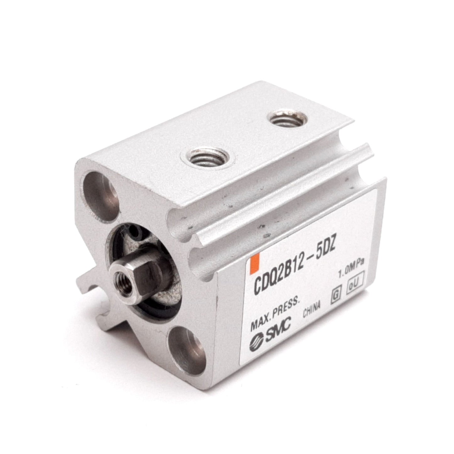 Used SMC CDQ2B12-5DZ Compact Cylinder, Bore: 12mm, Stroke: 5mm, 1.0MPa, M5x0.8