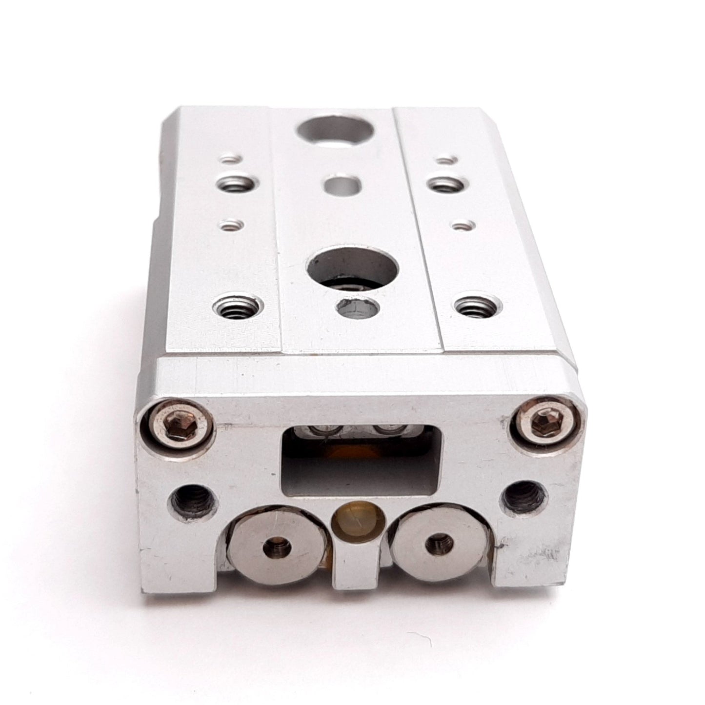 Used SMC MXS6-10 Pneumatic Slide Table, Bore: 6mm, Stroke: 10mm, Pressure 0.15-0.7MPa