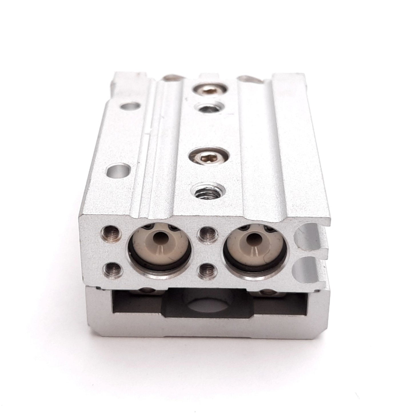 Used SMC MXS6-10 Pneumatic Slide Table, Bore: 6mm, Stroke: 10mm, Pressure 0.15-0.7MPa