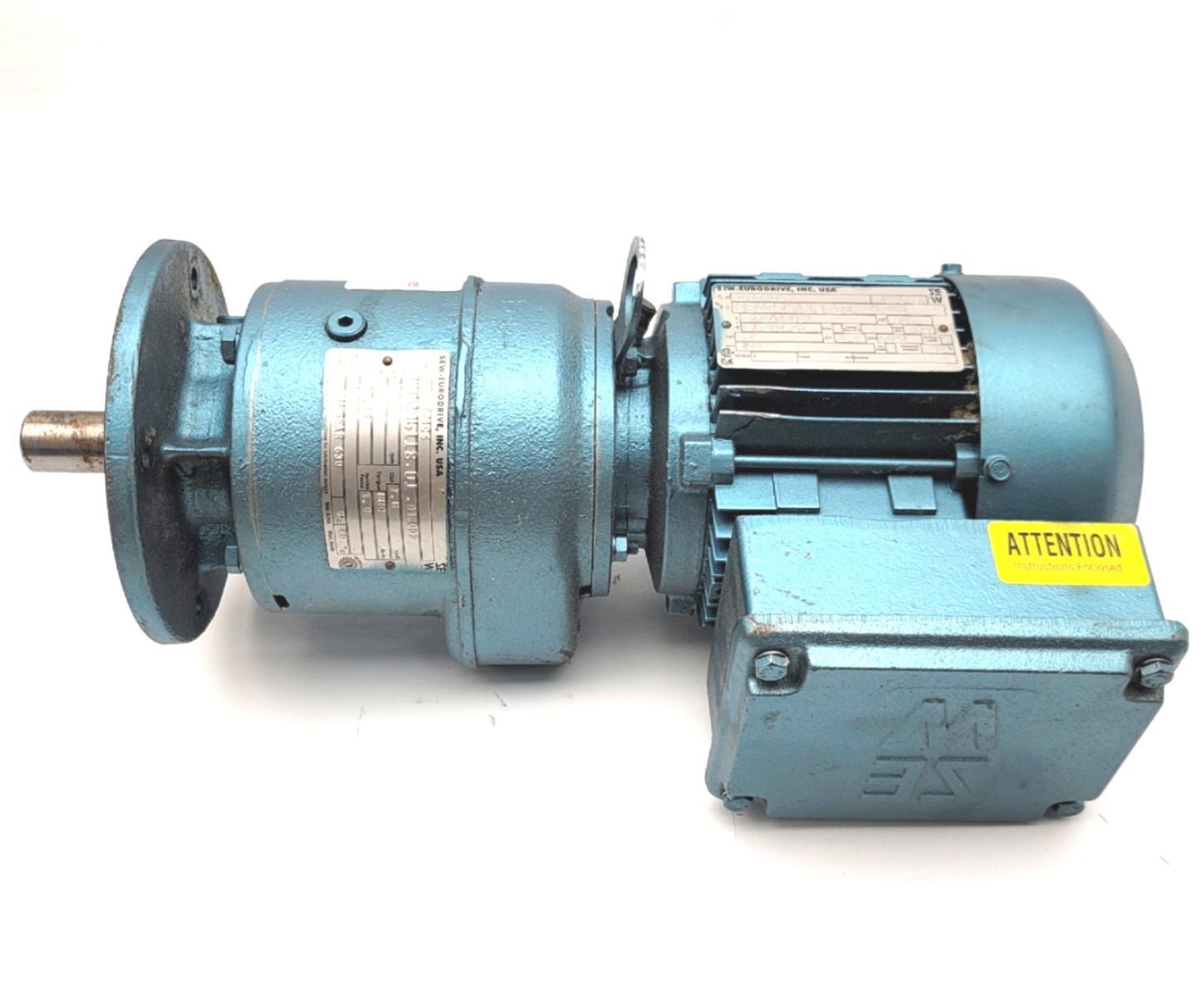 Used Sew Eurodrive RF40DT71C6 Gearmotor 7.8RPM, 111.16:1, 0.2HP, 220/380VAC 3-Ph