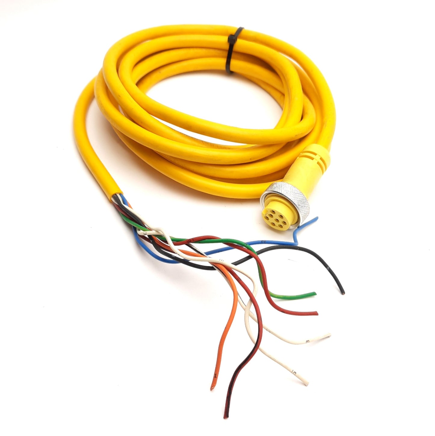 Used Jokab Safety JSNA-8PFSE-20 Single Ended Cordset, 8MR 8-Pole Mini Female, 3.5m