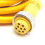 Used Jokab Safety JSNA-8PFSE-20 Single Ended Cordset, 8MR 8-Pole Mini Female, 3.5m
