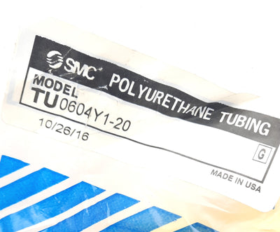 New Lot of 2 SMC TU0604Y1-20 Polyurethane Tubing 20m (65ft) Length, 6mm O.D 4mm I.D