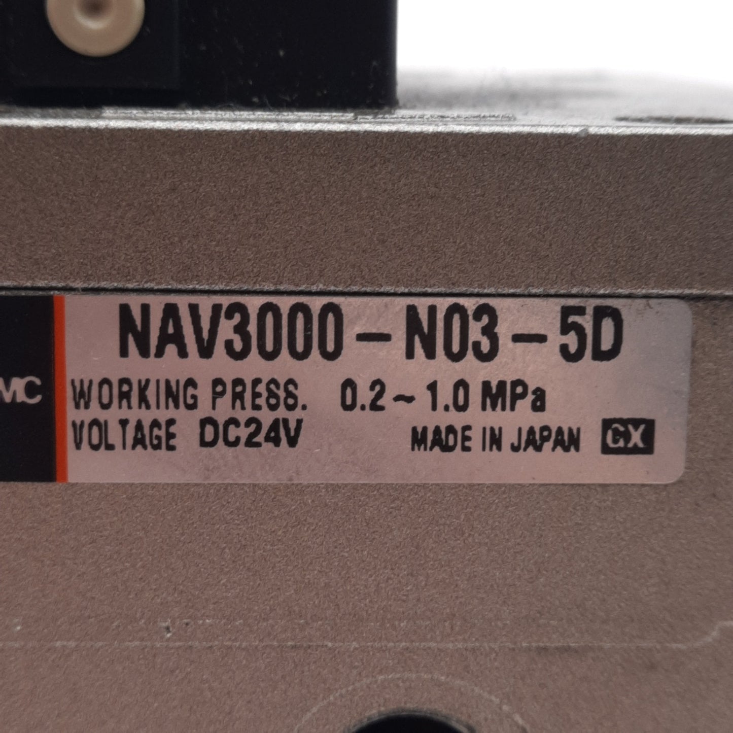 Used SMC NAV3000-N03-5D Pneumatic Soft Start Valve, 0.2-1.0MPa, 24VDC, 3/8" NPT