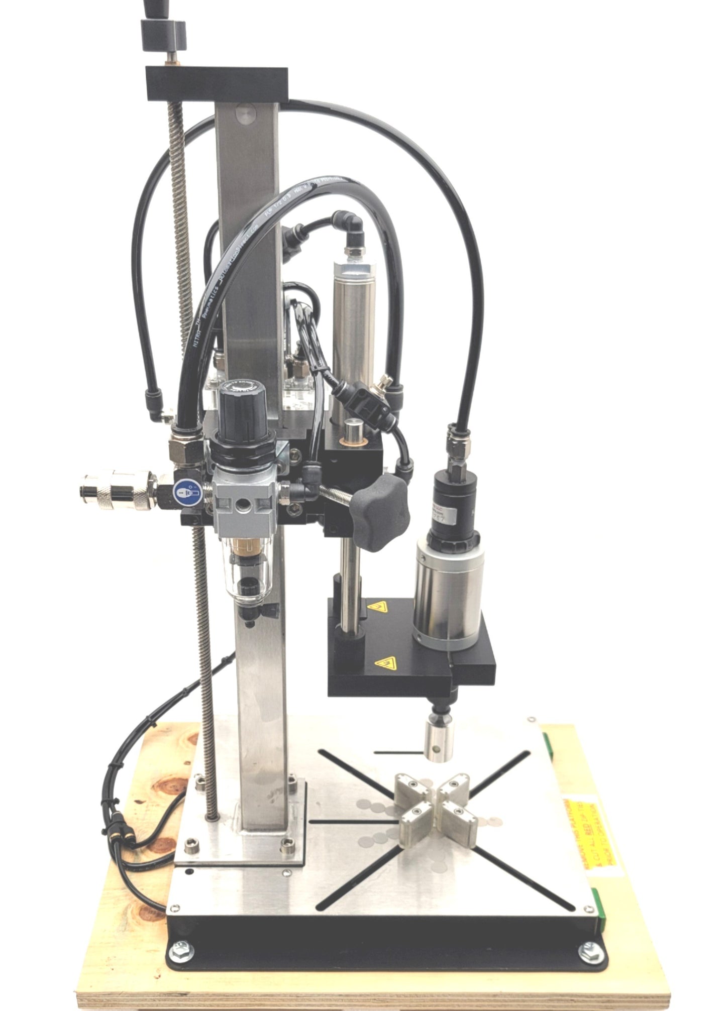 Used Kinex SA-1000 Semi-Automatic Benchtop Capping Machine 10-130mm Caps, 0-250inlbs