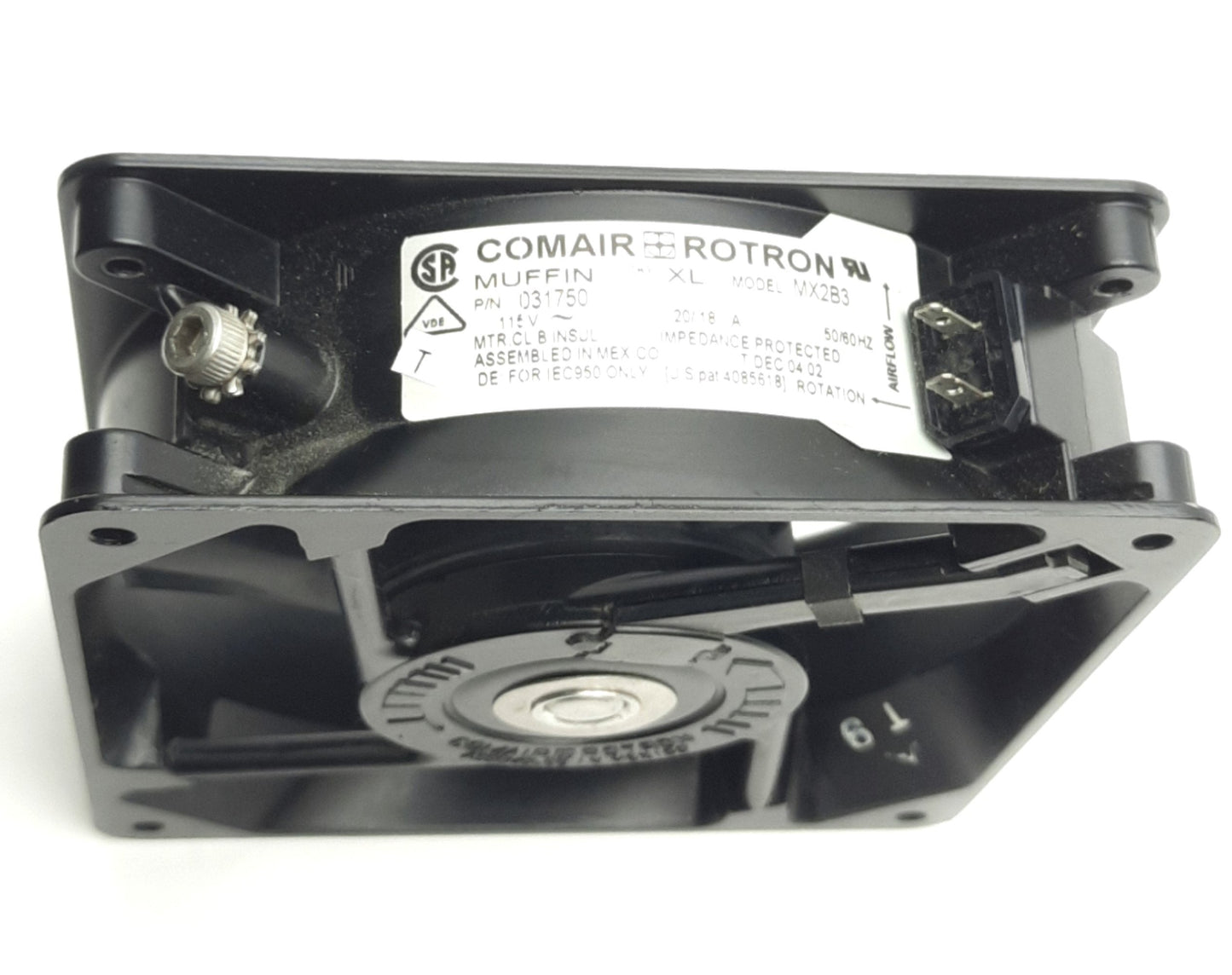 Used Comair Rotron MX2B3 031750 Muffin XL Fan, 120V AC, 120x39mm, 3100RPM, 105CFM