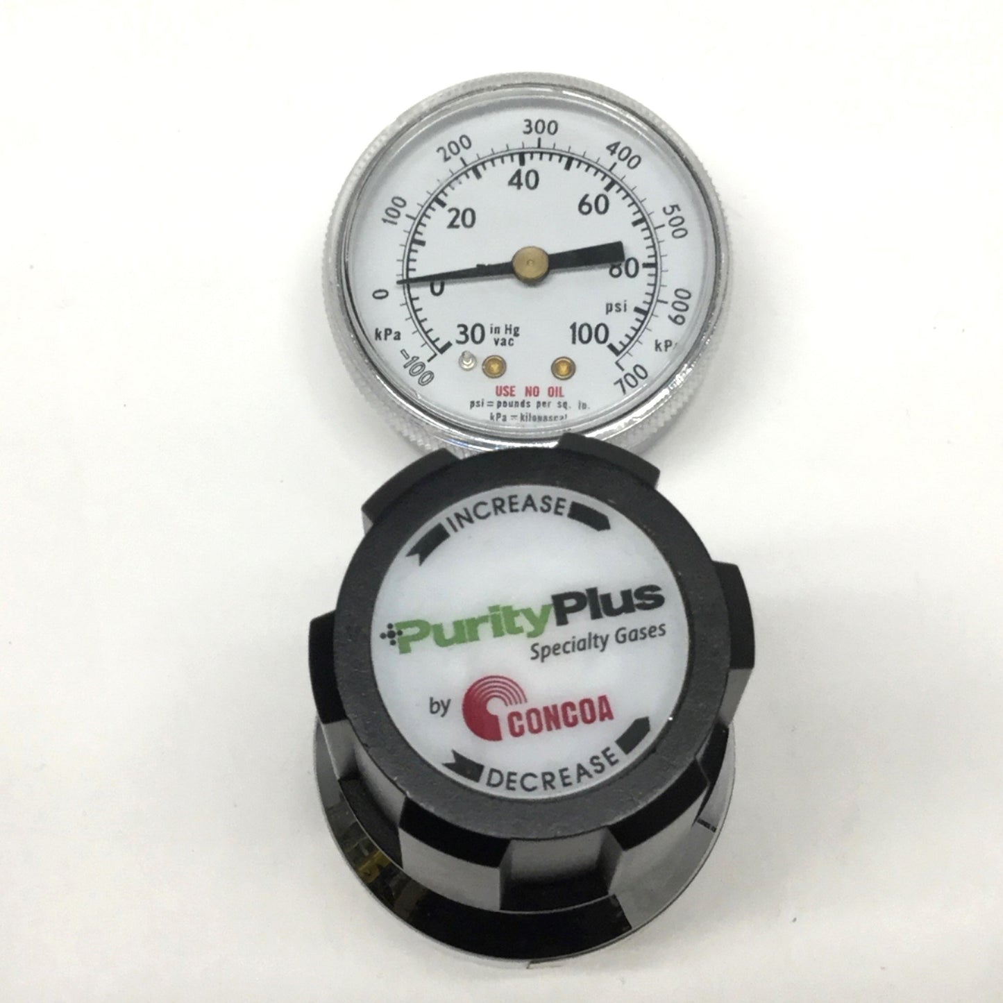 Used Concoa 3042001-84-000 Gas Regulator, 3000psi Max Inlet, 0-50psi Out, 1/4" NPT