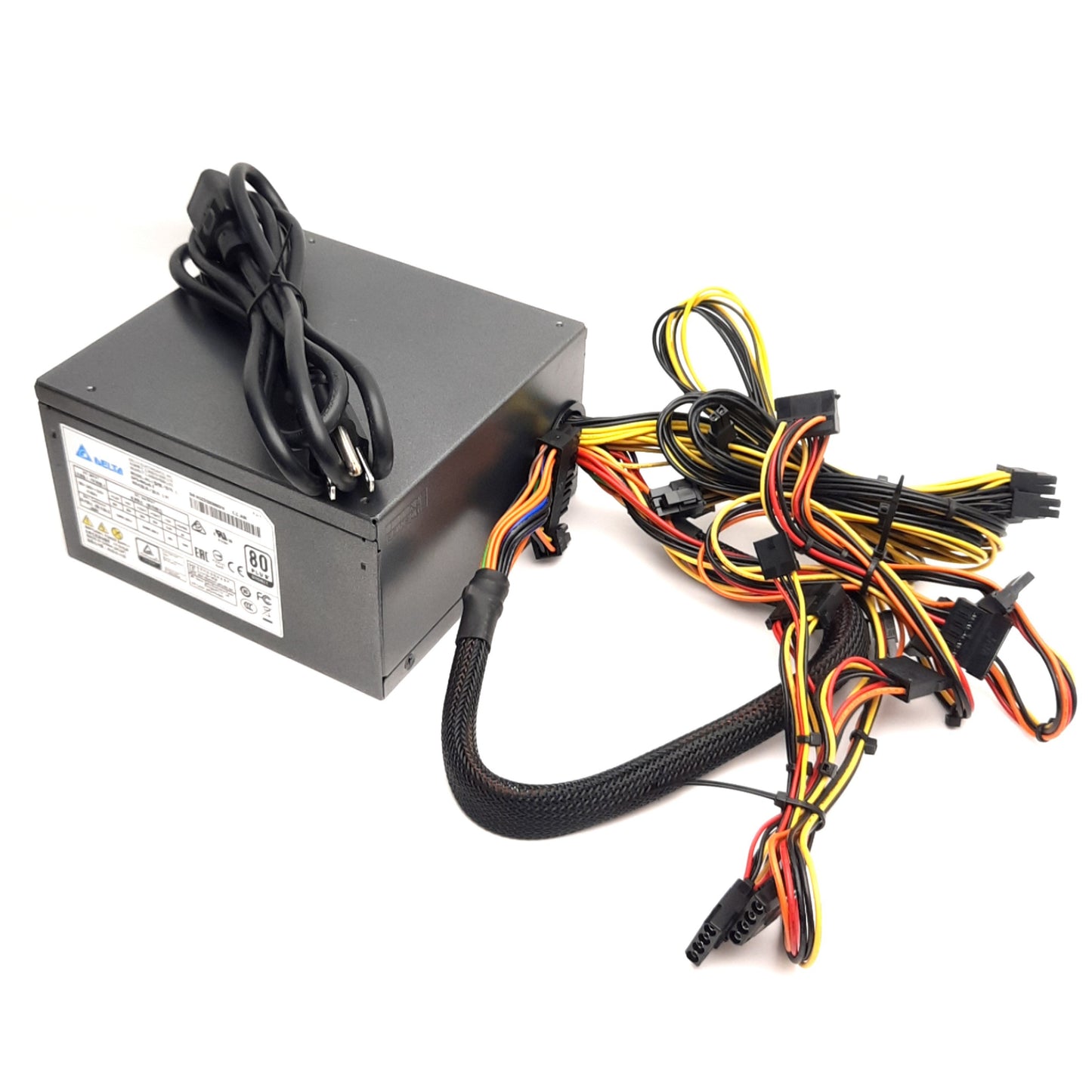 Used Delta Electronics GPS-650JB E ATX Power Supply, 650W, 80 Plus Bronze, 120V AC